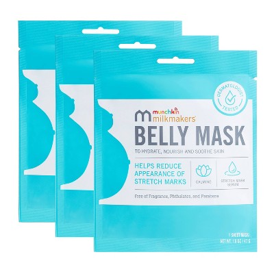 Munchkin Milkmakers 3pk Belly Mask for Pregnancy Skin Care & Stretch Marks