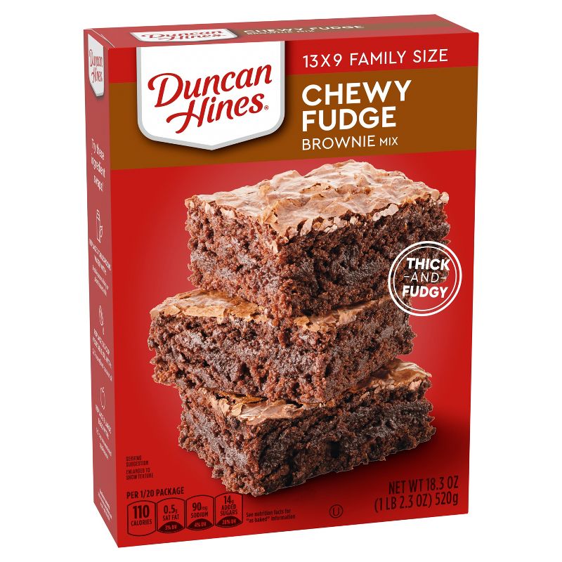 Duncan Hines Chewy Fudge Brownie Mix - 18.3oz, 3 of 6