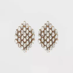 SUGARFIX by BaubleBar Crystal Teardrop Stud Statement Earrings - Gold