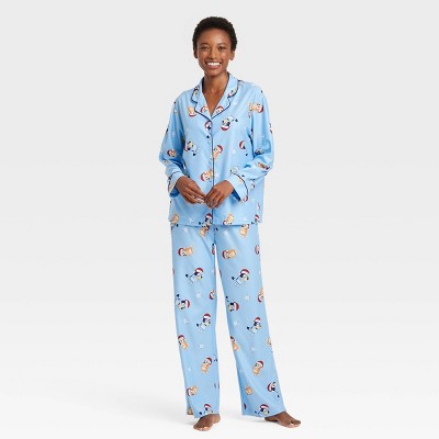 QUCH Women's Pajamas Set - Blue Star Print Comfy Sleepwear, Large-X-Large - View #9