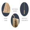 Globe Electric 1-Light Matte Brass Wall Sconce with Rattan Shade and On/Off Pull Chain Switch by Novogratz x Globe: ETL Listed, Iron Body, Cone Shape - 2 of 4