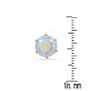 Steeltime Ladies 18k gold plated stainless steel and simulated rainbow color diamond stud earrings - 3 of 4