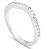 Pompeii3 1/8ct Curved Diamond Wedding Ring 14K White Gold - 3 of 4