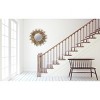 Storied Home Round Driftwood Framed Sunburst Wall Mirror, Natural - 4 of 4