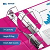 Premium Economy 3" Angle D Ring Binder 6pk Pink: Davis Group, Hard Cover, 625 Sheet Capacity, 2 Pockets, Polypropylene - 3 of 4