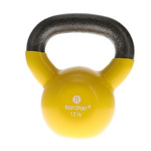 BodySport Cast Iron Vinyl Coated Kettlebells – Kettlebell for Weight Lifting – Strength Training - 1 of 4