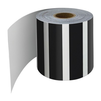 Carson Dellosa Education Black and White Vertical Stripes Rolled Straight Border, 65 Feet (Pack of 2)