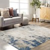 Washable Modern Abstract Living Room Rugs, Non Slip Chenille Bedroom Carpet, Large Dining Room Rugs for Home Office - 3 of 4