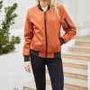 Coolmee Women's Lightweight Jacket Multiple Pockets Zip Up Bomber Jacket - 3 of 4