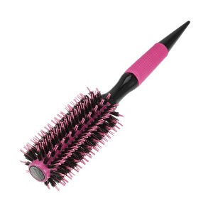 Unique Bargains Nylon Bristle Pins Round Hair Brush Pink 10.04"x1.97" 1 Pc - 1 of 4