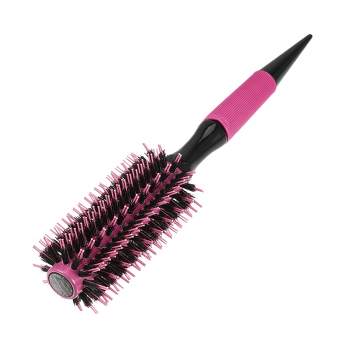 Unique Bargains Nylon Bristle Pins Round Hair Brush Pink 10.04"x1.97" 1 Pc