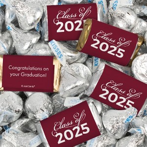 Graduation Candy Party Favors Hershey's Miniatures and Silver Kisses by Just Candy - 1 of 4