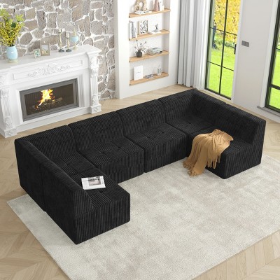 Single seat sofa Compressed Sectional Sofa Modern Minimalist Style Corduroy Couch, Sleeper Sofa for Living Room, Bedroom