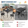 5-Piece Kids Folding Table and Chairs Set, Toddlers Children's Activity Table and Chairs Set for Dining Room, Daycare, Classrooms - 2 of 4