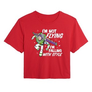 Women's - Disney - I'm Not Flying Cropped Graphic T-Shirt - 1 of 4