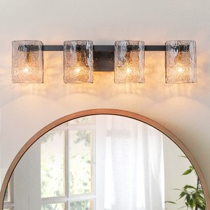 LLHZSY 3/4-Light Gray Glass Vanity Light Wall Light for Bathroom-23 3/5"  or  32 9/10" - 1 of 4
