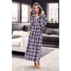 ADR Plush Fleece Robe for Women, Long Hooded Bathrobe with Hood, Plus Size - 4 of 4