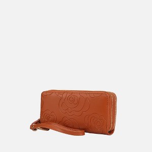 MKF Collection Ellie Genuine Leather Flower-Embossed Women’s Wristlet Wallet by Mia K - 1 of 4