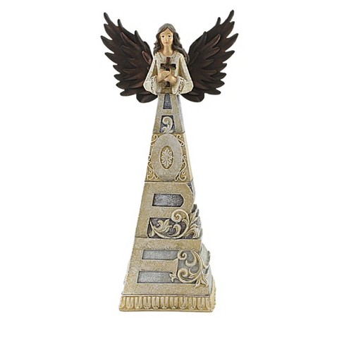 Figurine 12 0 Inch Crossword Hope Angel Cross Wings Blessed Figurines