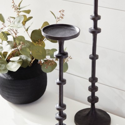 Abacus Oversized Candle Stands Trio in Modern Industrial Style