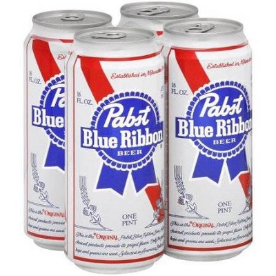 Pabst Blue Ribbon Beer - 4pk/16 fl oz Cans