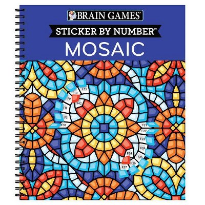 Brain Games - Sticker by Number: Stained Glass (28 Images to Sticker) [Book]