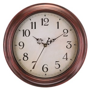 Unique Bargains Decorative Silent Non-Ticking Retro Country Wall Clock 12 Inch - 1 of 4