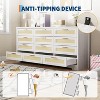 12 Drawer Dresser for Bedroom,Wood Storage Organizer with Rattan Panel Drawers and Handles - 2 of 4