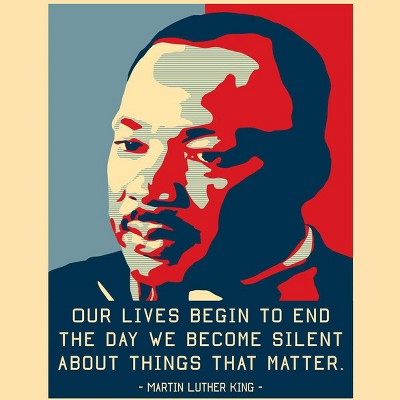 Poster Master Martin Luther King - The Day We Become Silent