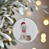 Lomsoe Dogs Ornament Dogs Lovers Christmas Xmas Ornaments Decor Funny Christmas Hanging Ceramic Ornament - 4 of 4