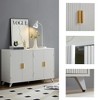 ORRD Ivory White Sideboard Buffet Cabinet with 4 Doors & Removable Shelves, Modern Storage for Living & Dining Room - 2 of 4