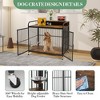 Heavy Duty Dog House with 360° Wheels – Furniture Style Dog Crate for Medium Dogs with Feeder - 4 of 4