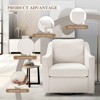 Lirago Beige 360 degrees Swivel Accent Chair Upholstered Fabric Leisure Armchair with Lumbar Pillow for Living Room 30.00 inch x34.20 inch x32.30 inch - 3 of 4