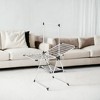 Foldable Laundry Drying Rack, 2-Level Free-Standing Airer, Space-Saving with 1 Additional Tall Hanging Bar Clothes Drying Rack Simply White - 4 of 4