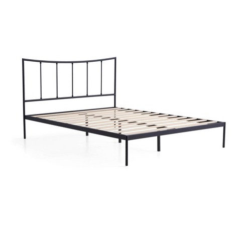 Brookside Home Full Gemma Metal Platform Bed With Scooped Vertical Bar ...