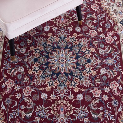 Tucson Red Synthetic 36" Hand-Knotted Easy Care Area Rug