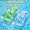 Joyfy 2-Pack Inflatable Pool Float Lounges with Headrest,  Adult Sun Tanning Floating Mats for Lake Beach Pool Party - 3 of 4