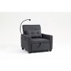 NicBex 34.65 Inch Convertible Single Sofa,Pull Out Sleeper Chair Beds with USB Ports and Phone Holder for Living Room,Apartment - 2 of 4