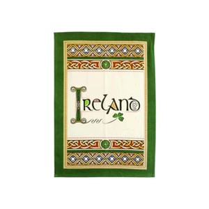 Slickblue Ireland Pot Holder & Tea Towel Set – Celtic Knot Shamrock Design, 100% Cotton Kitchen Decor - 1 of 3
