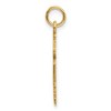 Black Bow Jewelry 14k Yellow Gold Satin and Diamond Cut MD Caduceus Charm - 2 of 4