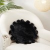 Saro Lifestyle Posh Faux Bunny Fur Pom Pom Poly Filled Throw Pillow - 3 of 3