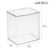 mDesign Plastic Bathroom Vanity Storage Organizer Box, Hinged Lid, Clear - 4 of 4