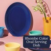 Lyngby Porcelain Rhombe Color Oval Serving Dish, 13.8 Inch, Perfect for Entertaining, Party - 2 of 4