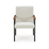 Signature Design by Ashley Dressonni Upholstered Dining Arm Chairs, Set of 2, Cream - 3 of 4