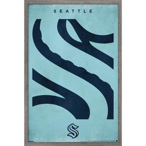 Trends International NHL Seattle Kraken - Logo 25 Framed Wall Poster Prints - 1 of 4