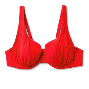Women's Eyelet Underwire Bikini Top - Wild Fable™ - 1 of 4
