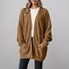 BLUEMING Womens Oversized Cardigans Casual Soft Open Front Long Sleeve Knit Cardigan Sweaters with Pockets - 2 of 3