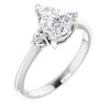 Pompeii3 1 1/4Ct Pear Shape Lab Created Diamond Engagement Ring White Yellow or Rose Gold - 3 of 4