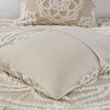 Sapphtopaz 3 Pcs Tufted Cotton Comforter Set Boho Bedding Set Chenille Medallion Fringe Coverlet Quilt Set, Machine Washable - 4 of 4