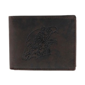 American Bison Men's Leather Eagle Embossed Bifold Wallet - 1 of 4